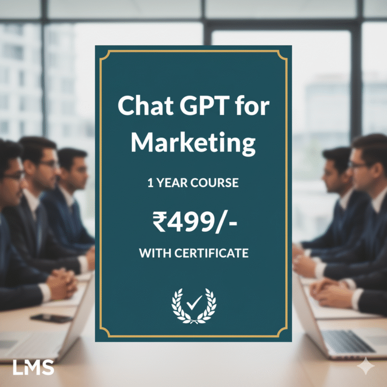 Chat GPT for Marketing Course for One Year at 499/- In Hindi